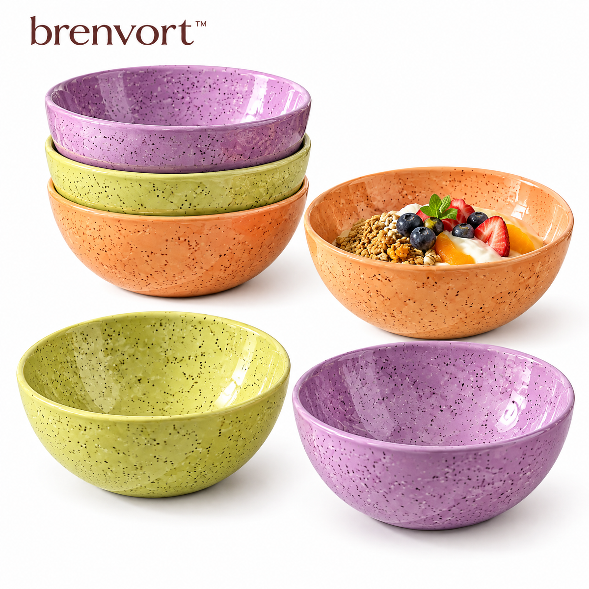 𝒃𝒓𝒆𝒏𝒗𝒐𝒓𝒕™ Rounded Stoneware Cereal Bowl