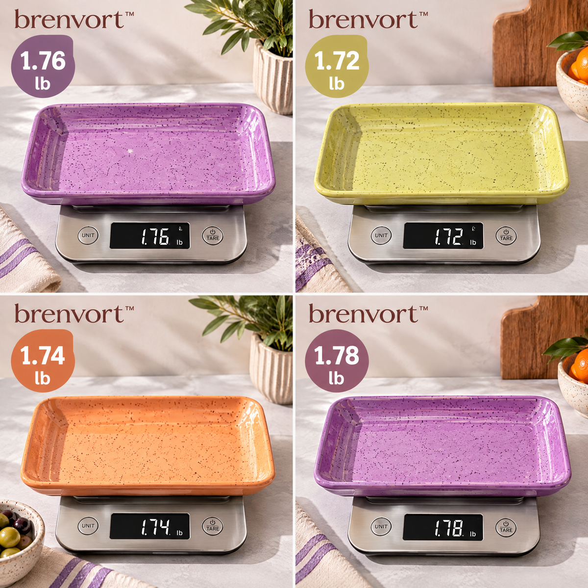 𝒃𝒓𝒆𝒏𝒗𝒐𝒓𝒕™ Rectangular Ceramic Snack Plate