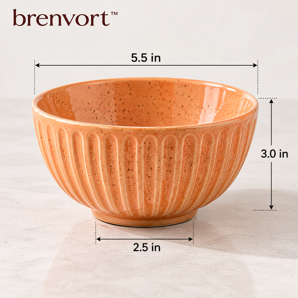 𝒃𝒓𝒆𝒏𝒗𝒐𝒓𝒕™ Ribbed Ceramic Rice Bowl