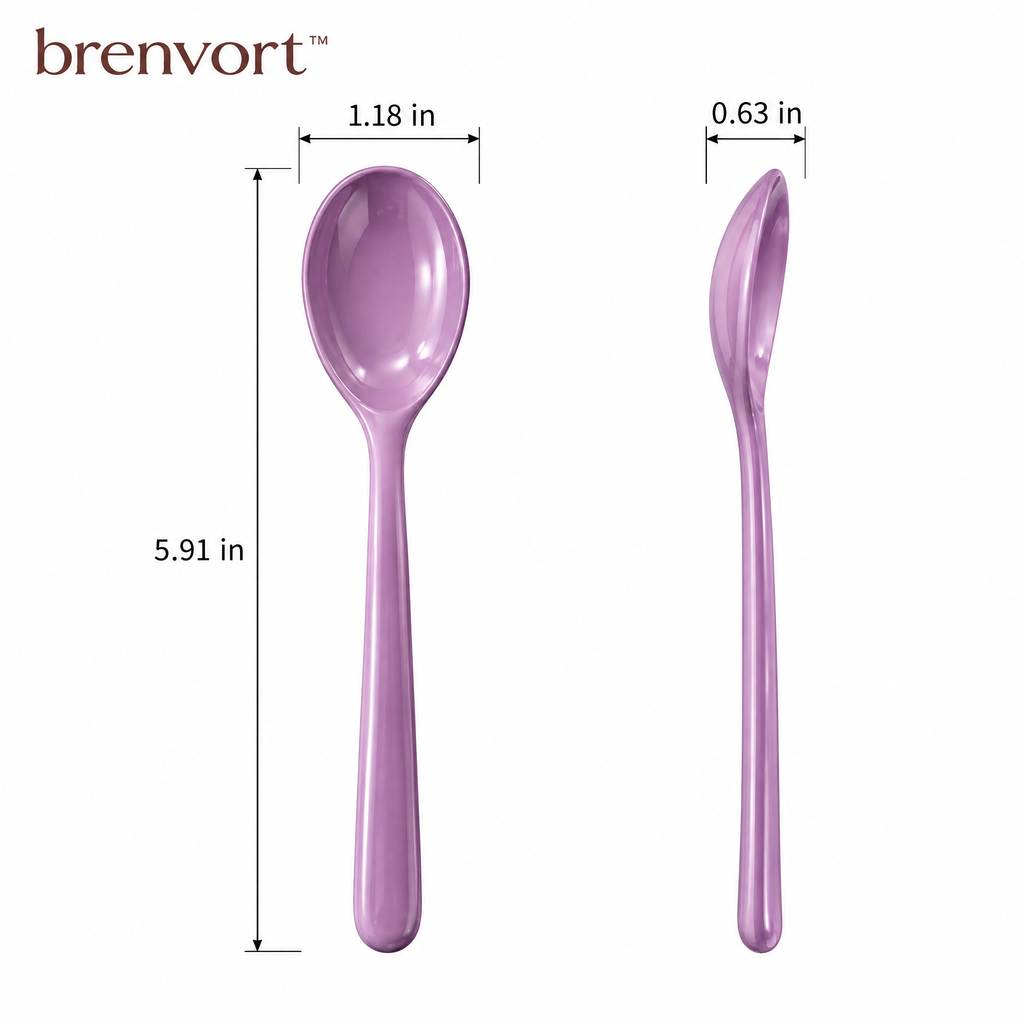 𝒃𝒓𝒆𝒏𝒗𝒐𝒓𝒕™ Long-Handle Stainless Steel Teaspoon Set