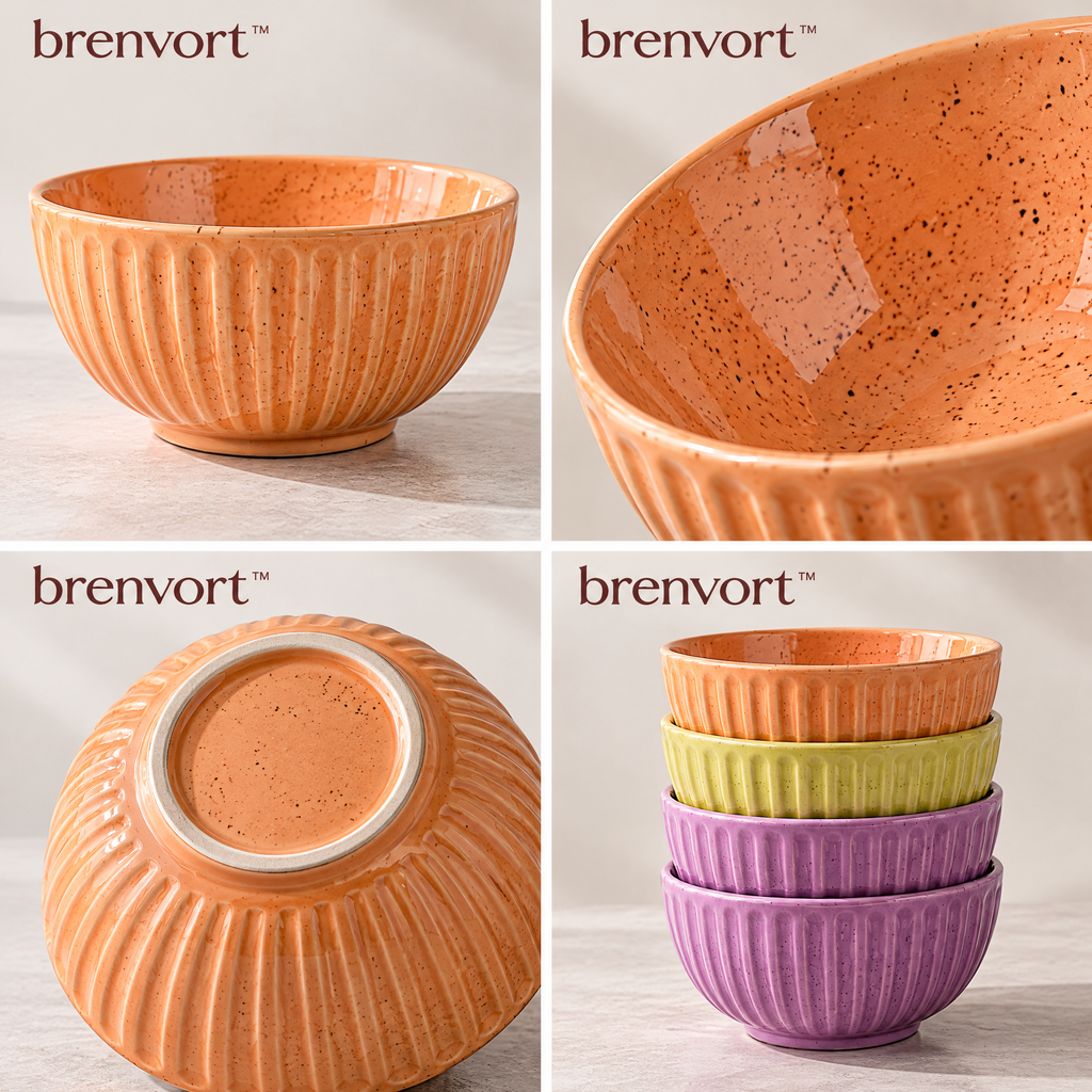 𝒃𝒓𝒆𝒏𝒗𝒐𝒓𝒕™ Ribbed Ceramic Rice Bowl