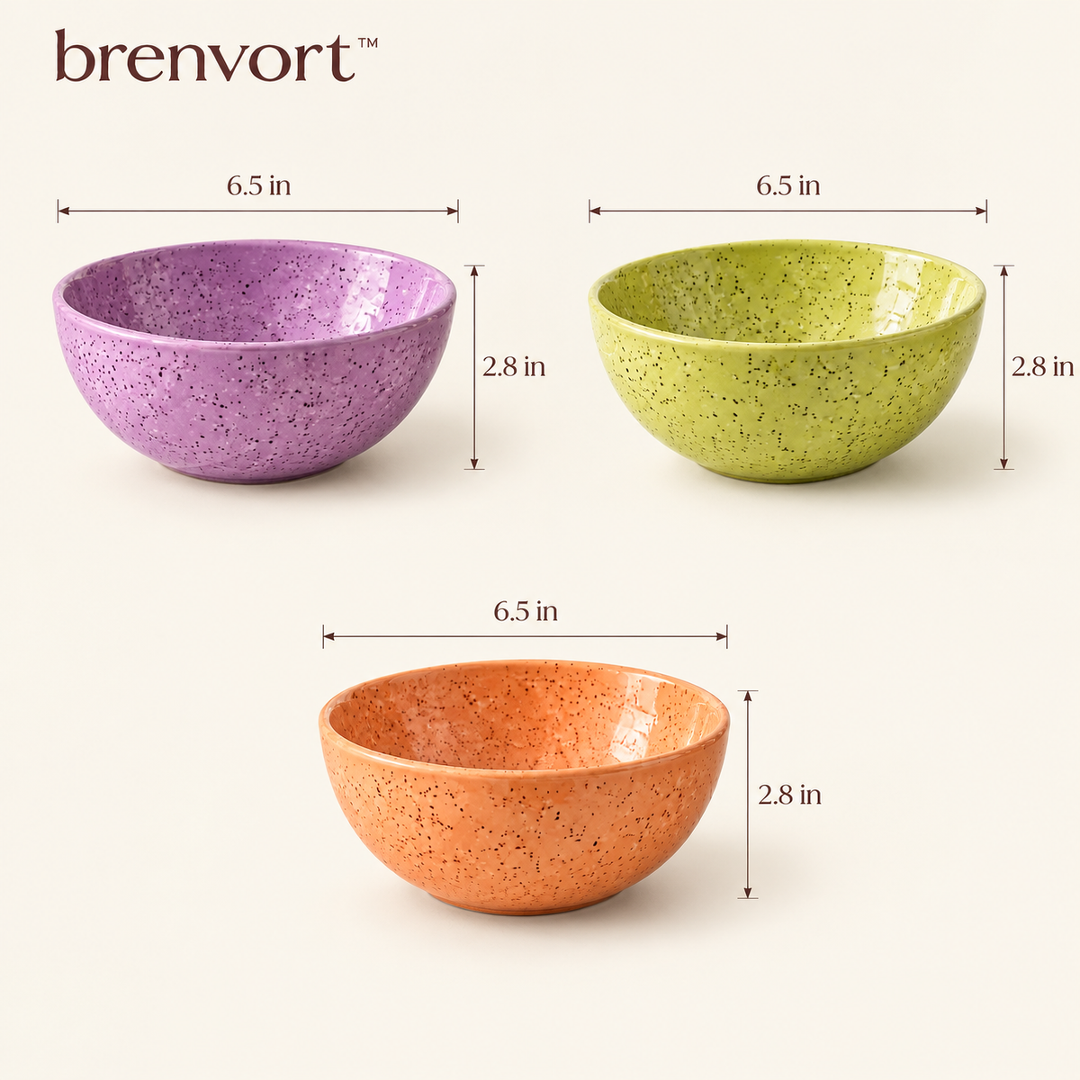 𝒃𝒓𝒆𝒏𝒗𝒐𝒓𝒕™ Rounded Stoneware Cereal Bowl