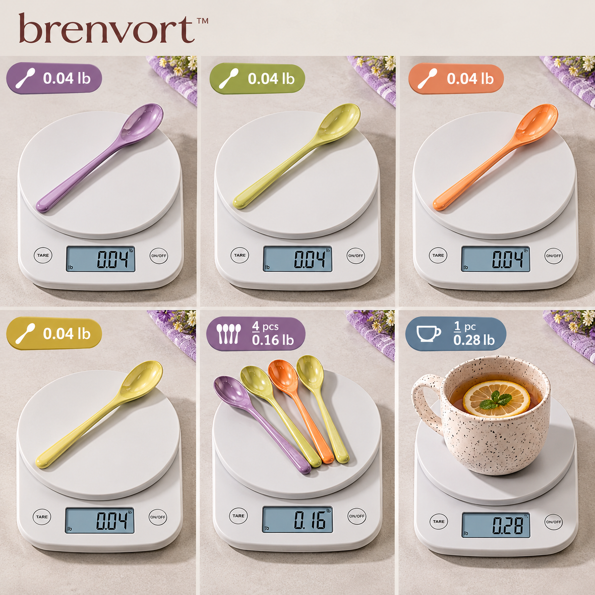 𝒃𝒓𝒆𝒏𝒗𝒐𝒓𝒕™ Long-Handle Stainless Steel Teaspoon Set