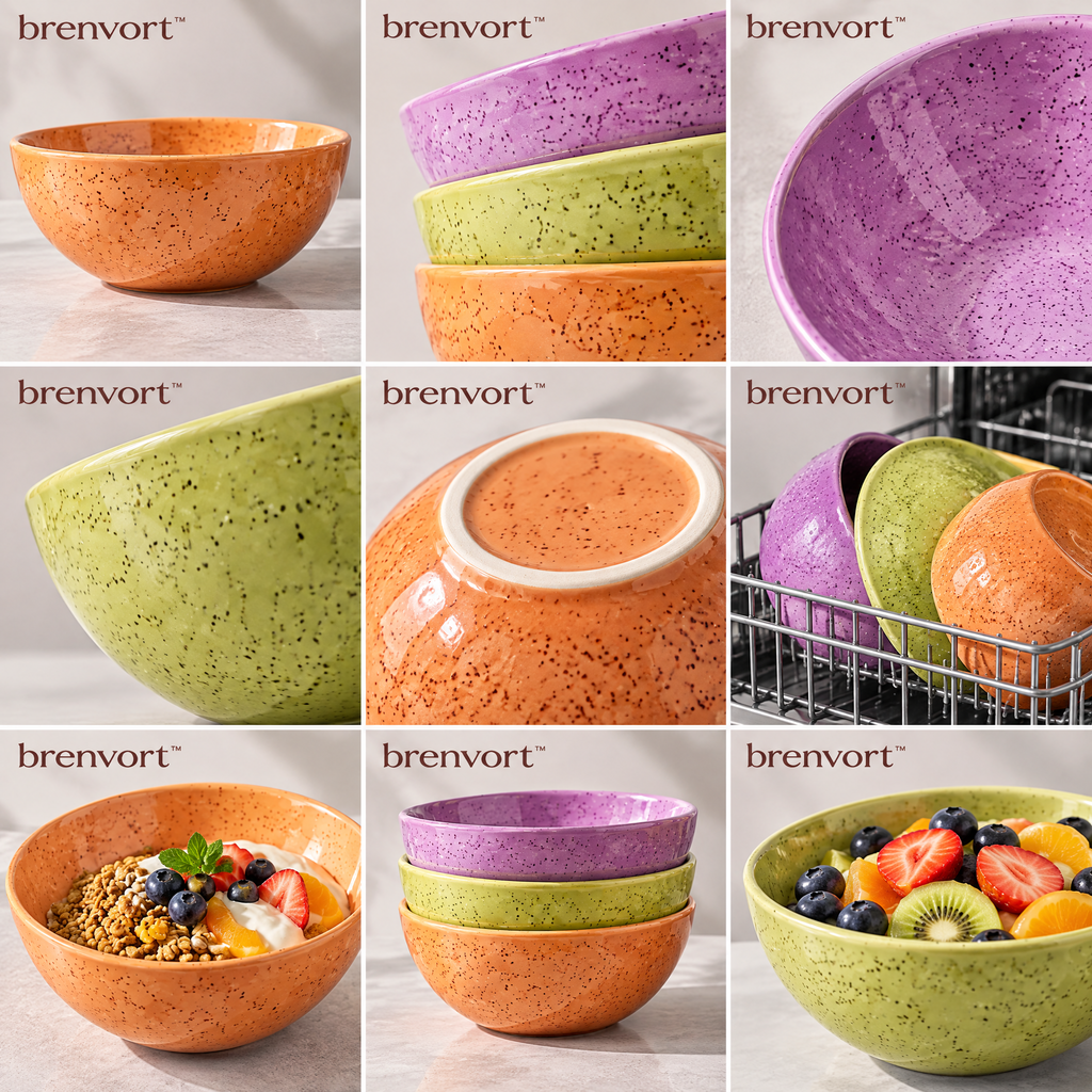 𝒃𝒓𝒆𝒏𝒗𝒐𝒓𝒕™ Rounded Stoneware Cereal Bowl