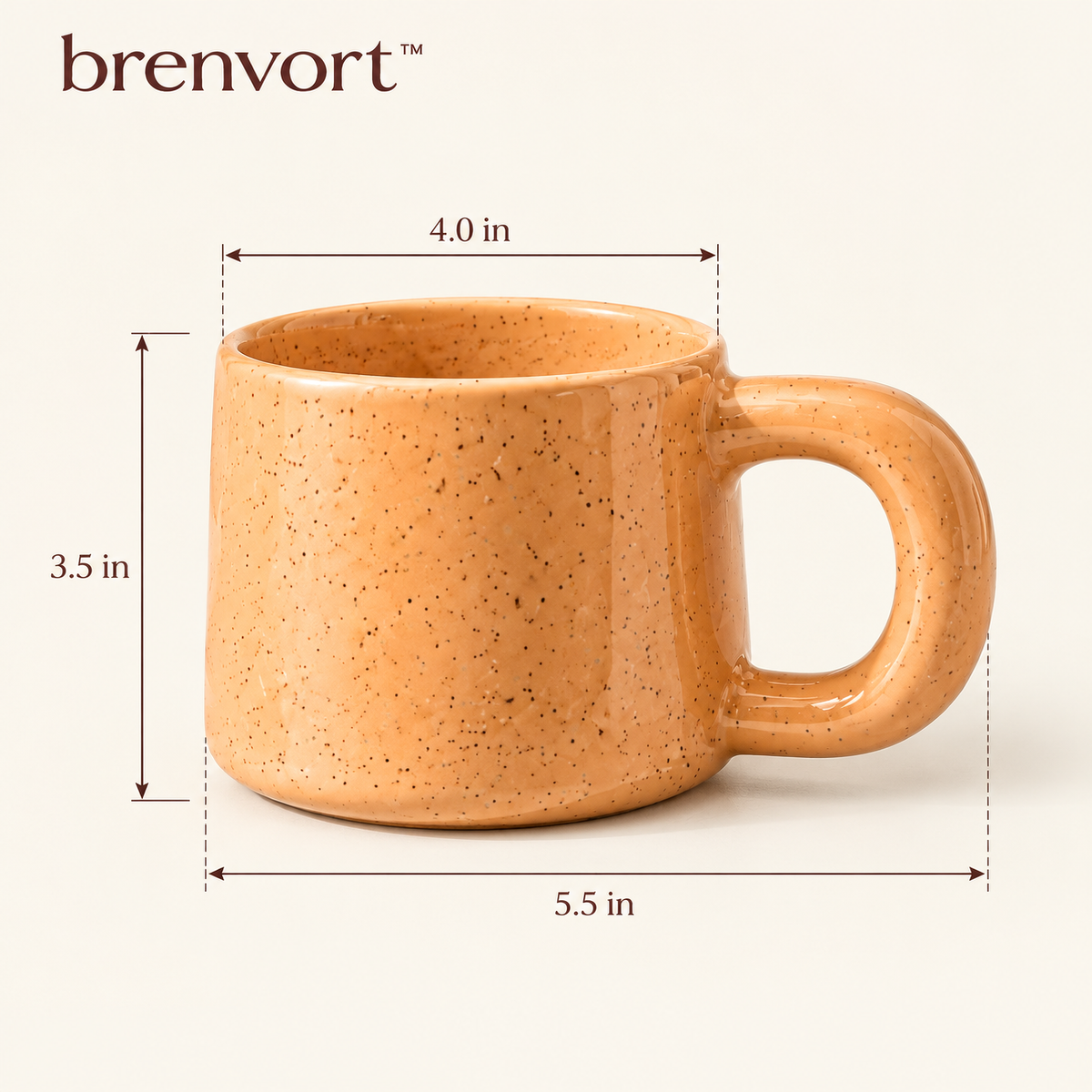 𝒃𝒓𝒆𝒏𝒗𝒐𝒓𝒕™ Wide-Handle Ceramic Mug