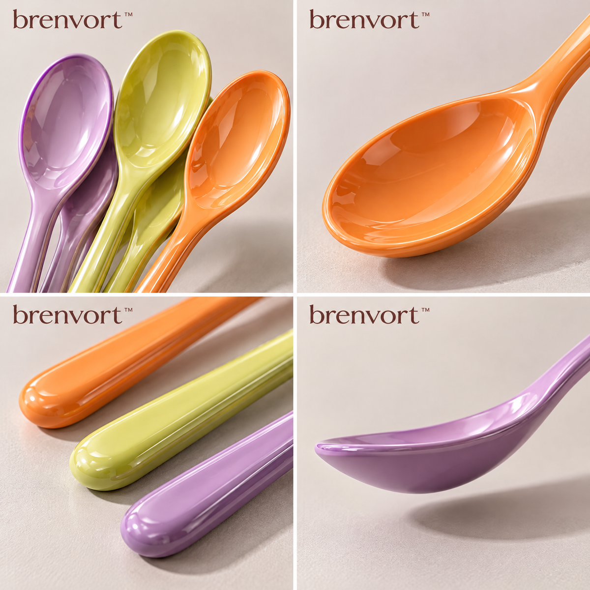 𝒃𝒓𝒆𝒏𝒗𝒐𝒓𝒕™ Long-Handle Stainless Steel Teaspoon Set