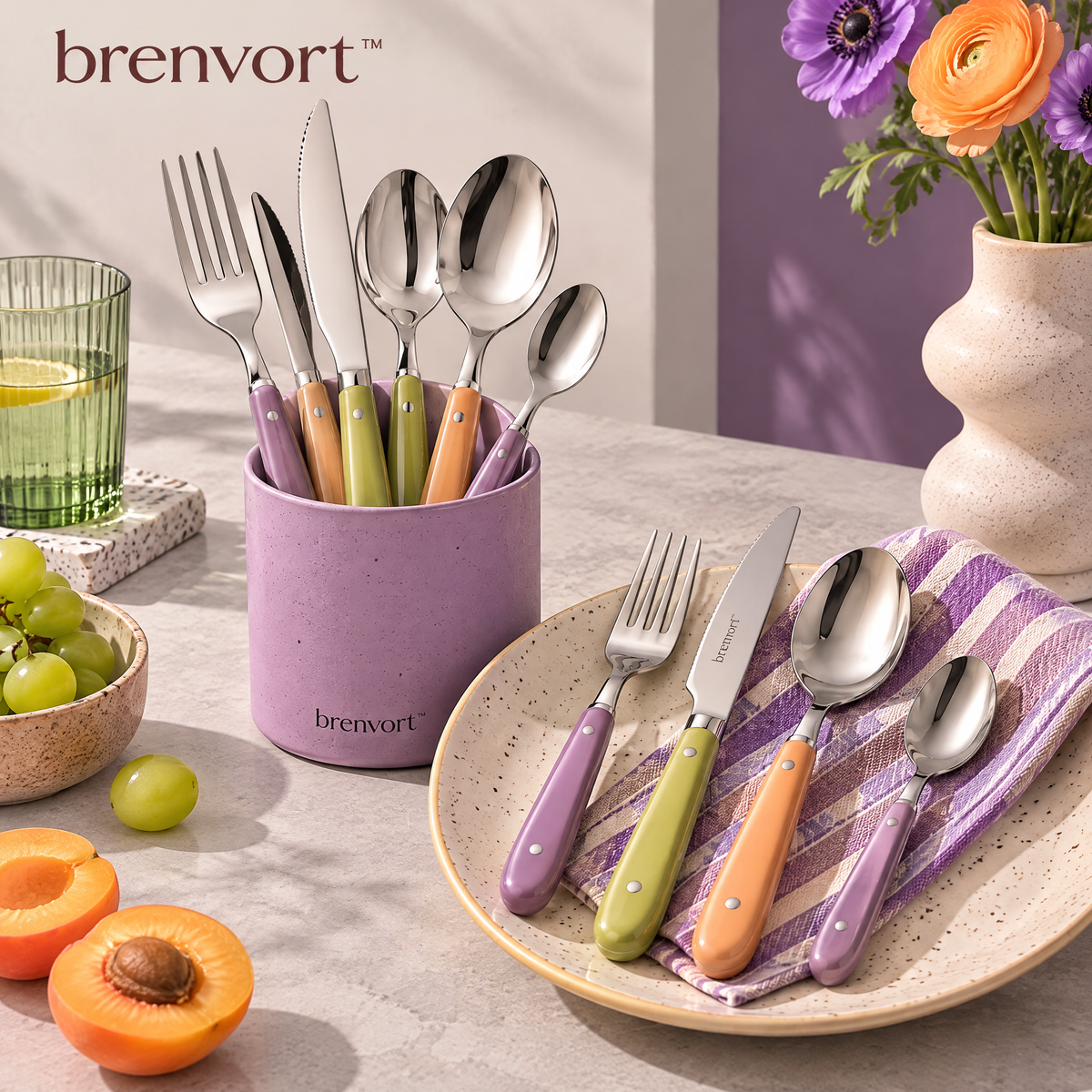 𝒃𝒓𝒆𝒏𝒗𝒐𝒓𝒕™ Stainless Steel Dinner Cutlery Set