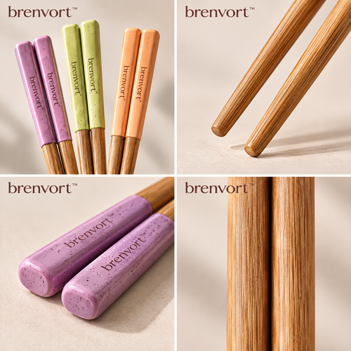 𝒃𝒓𝒆𝒏𝒗𝒐𝒓𝒕™ Natural Wood Chopstick Set
