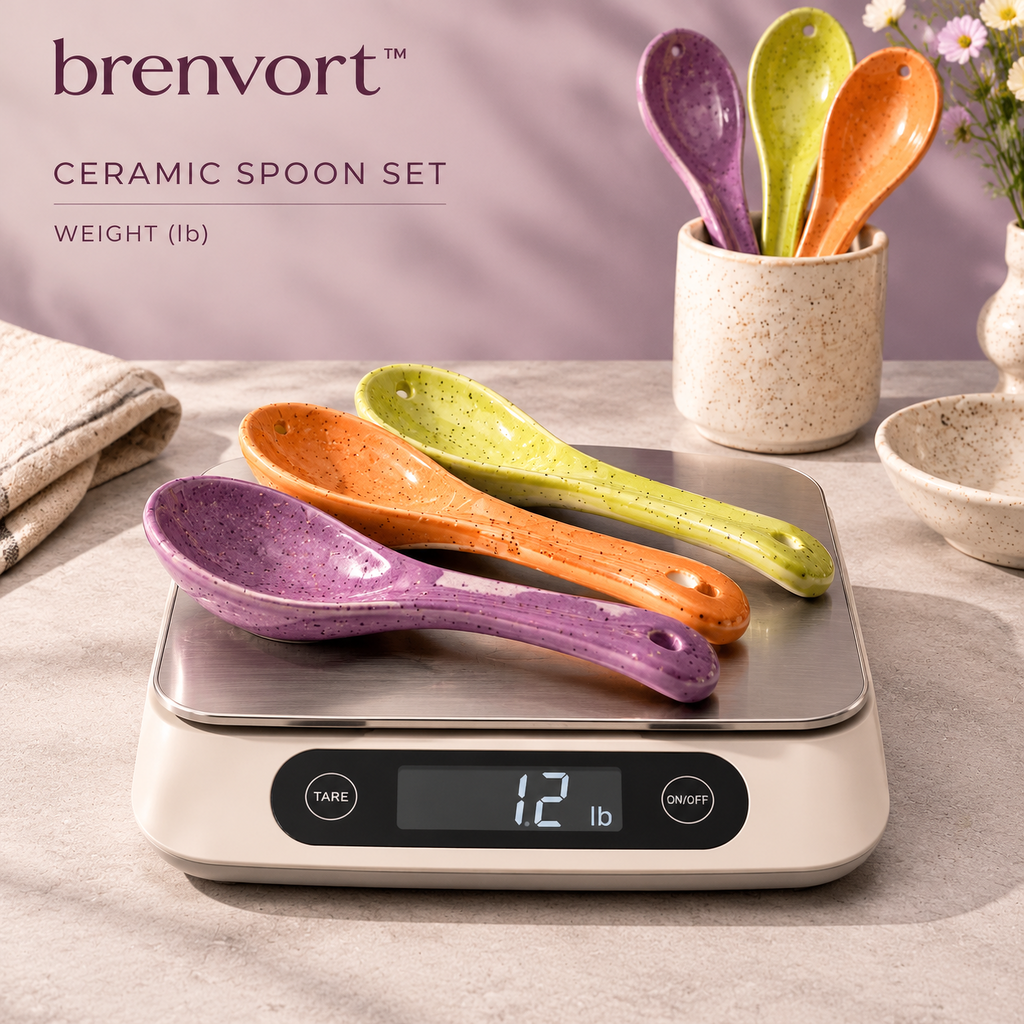 𝒃𝒓𝒆𝒏𝒗𝒐𝒓𝒕™ Textured Ceramic Soup Spoon Set