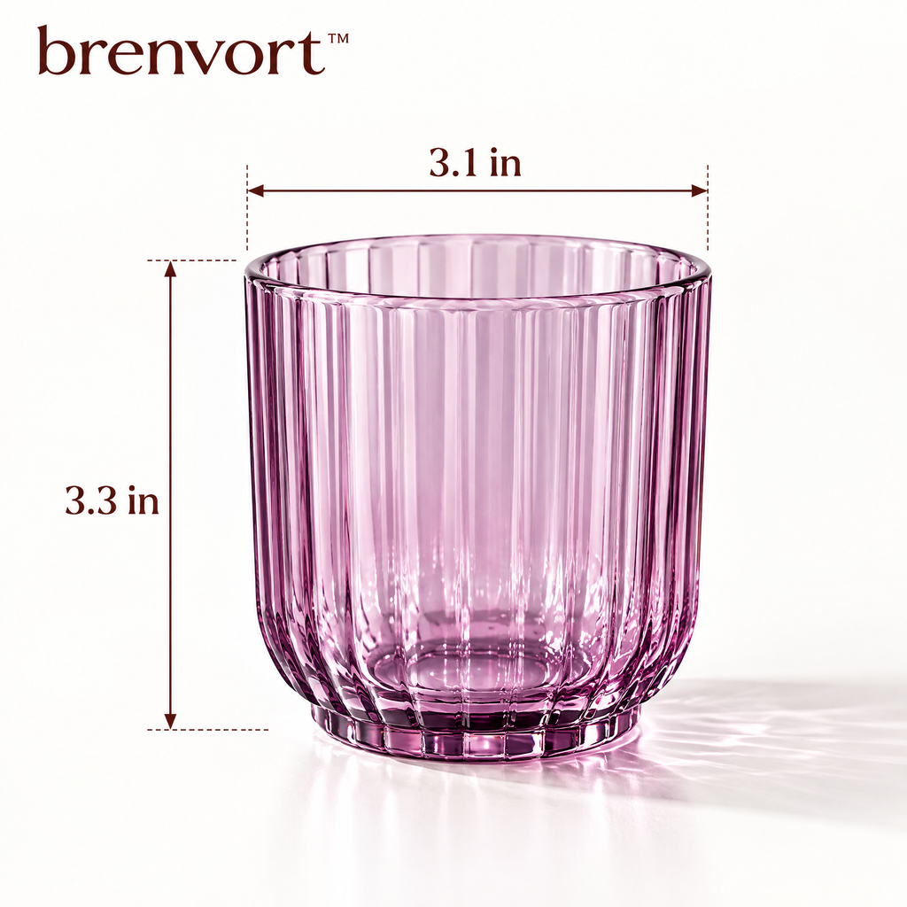 𝒃𝒓𝒆𝒏𝒗𝒐𝒓𝒕™ Ribbed Glass Tumbler Set
