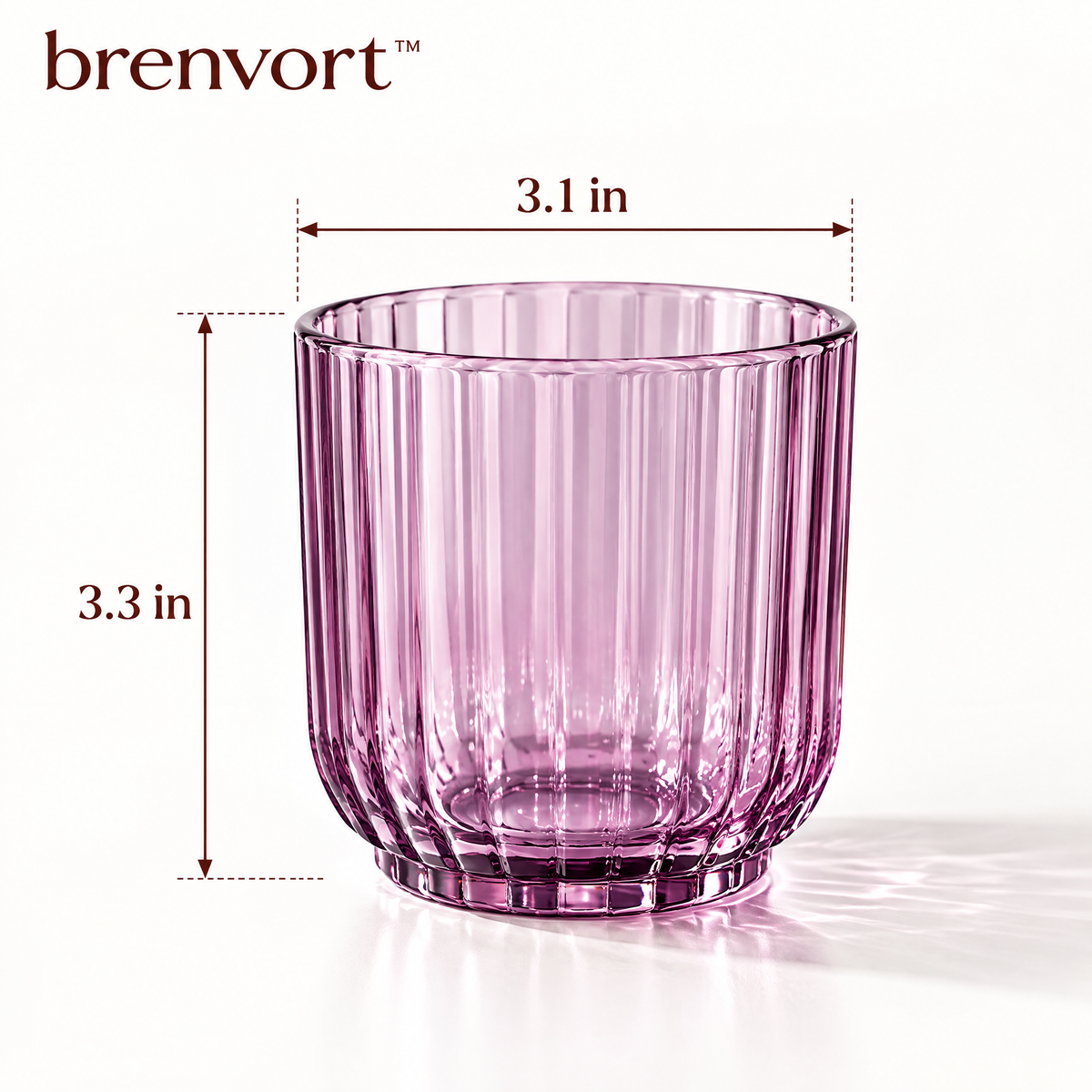 𝒃𝒓𝒆𝒏𝒗𝒐𝒓𝒕™ Ribbed Glass Tumbler Set