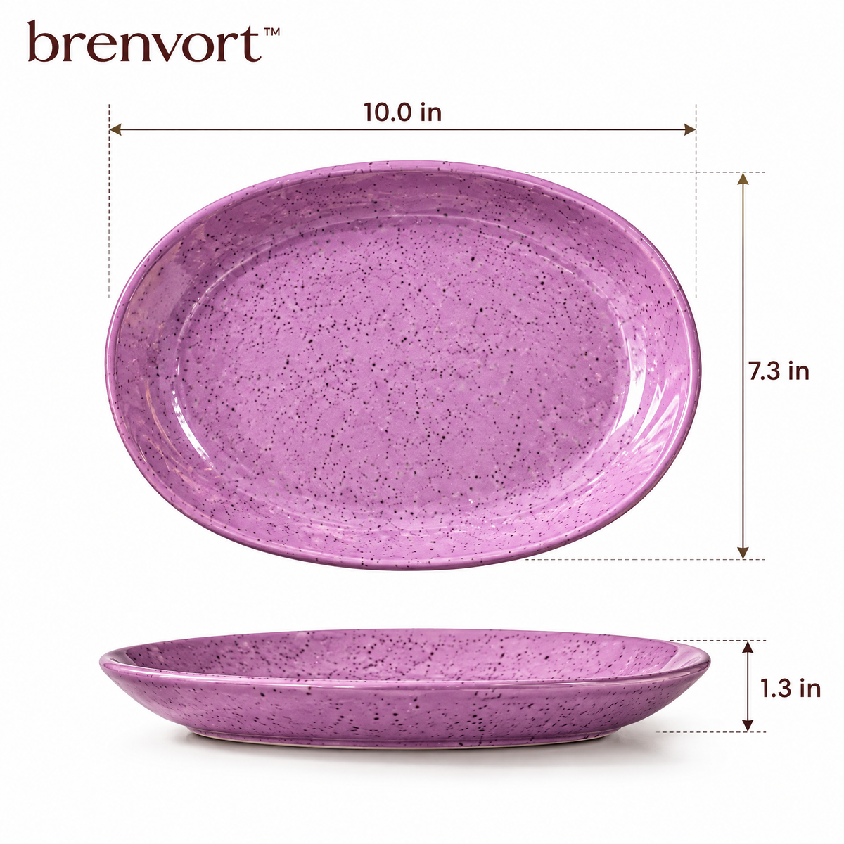 𝒃𝒓𝒆𝒏𝒗𝒐𝒓𝒕™ Oval Stoneware Side Plate
