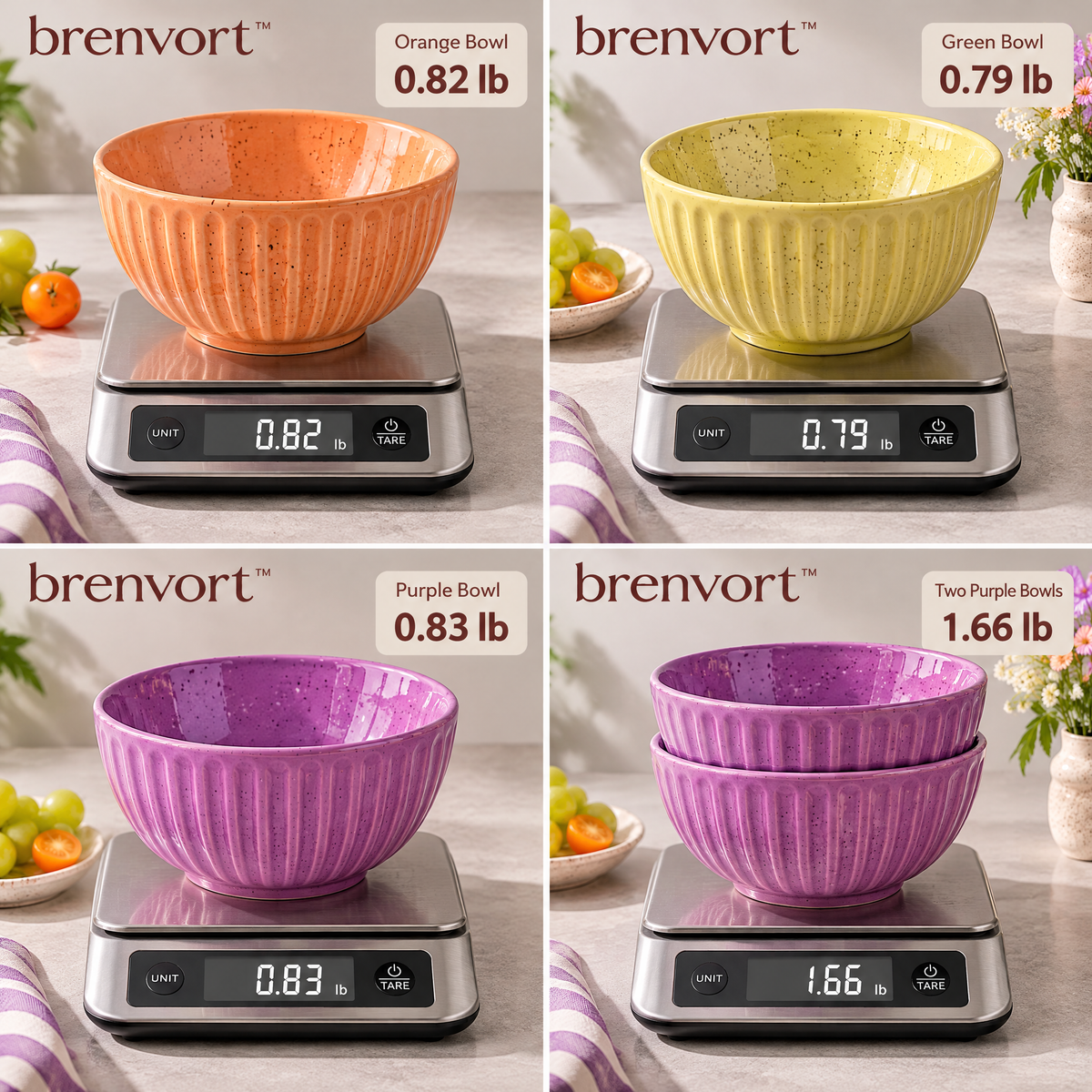 𝒃𝒓𝒆𝒏𝒗𝒐𝒓𝒕™ Ribbed Ceramic Rice Bowl