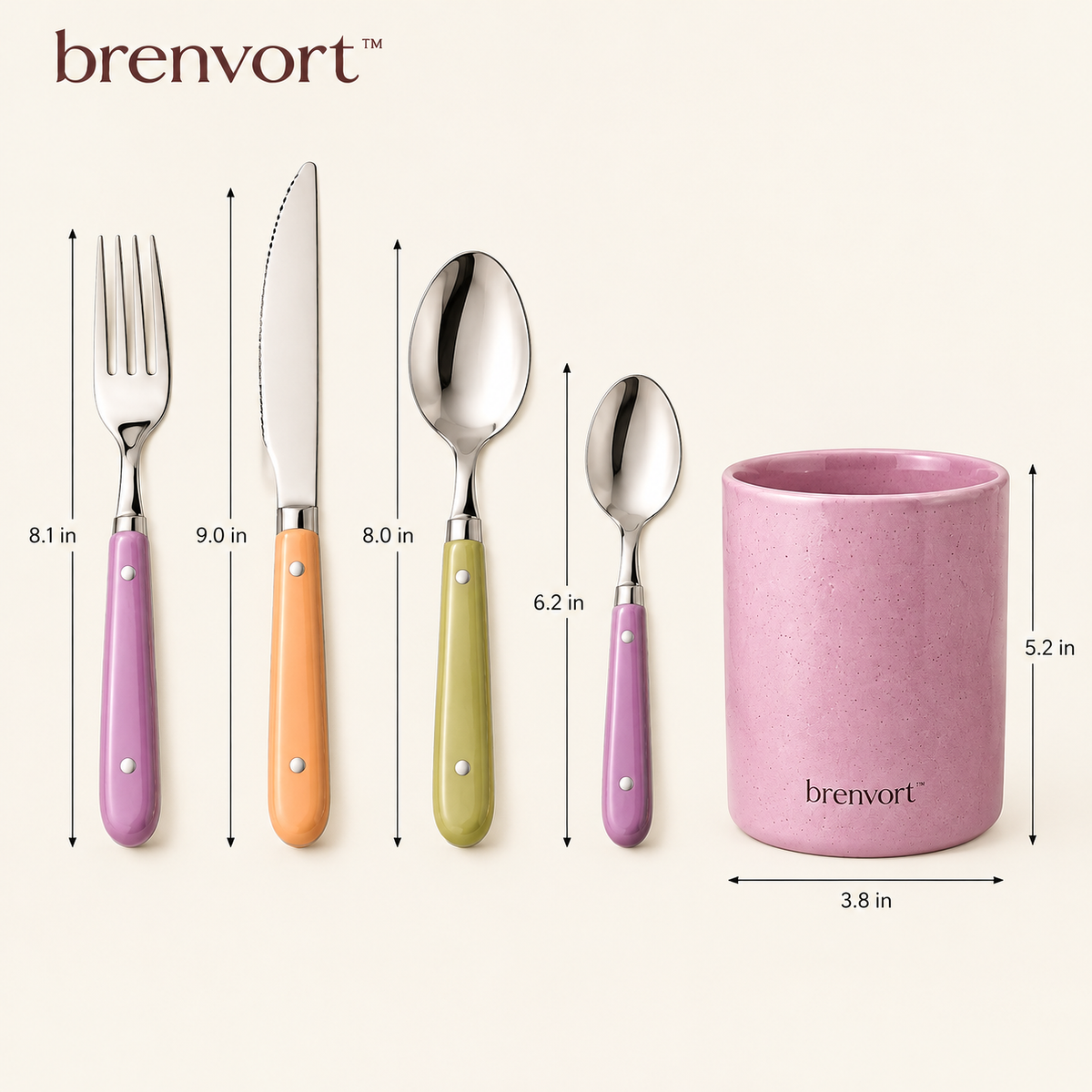 𝒃𝒓𝒆𝒏𝒗𝒐𝒓𝒕™ Stainless Steel Dinner Cutlery Set