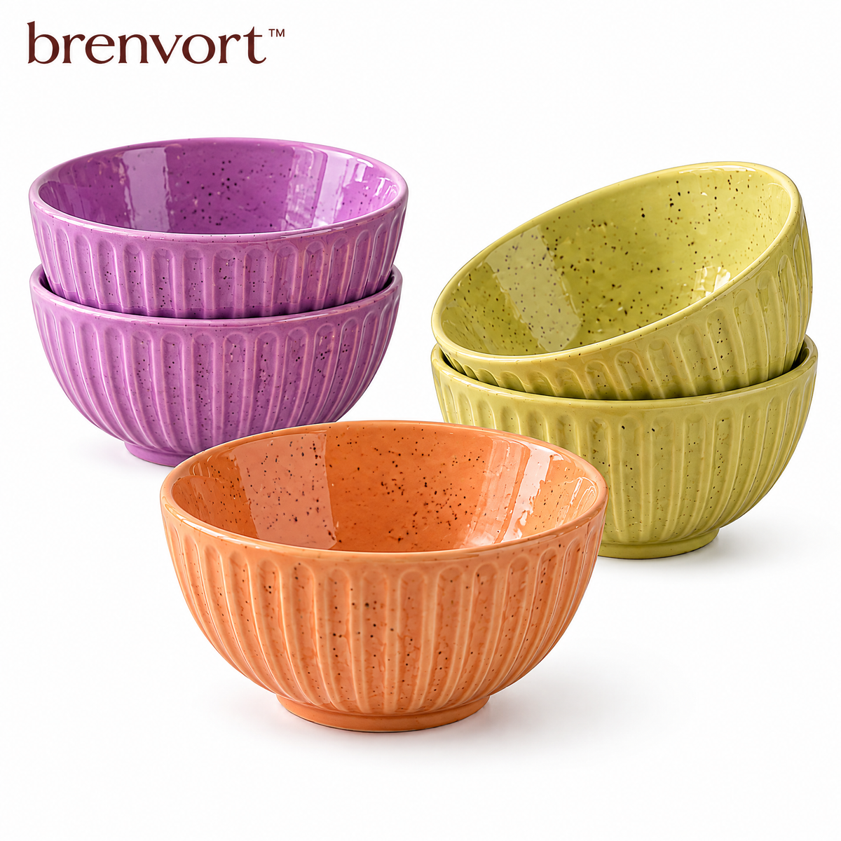 𝒃𝒓𝒆𝒏𝒗𝒐𝒓𝒕™ Ribbed Ceramic Rice Bowl
